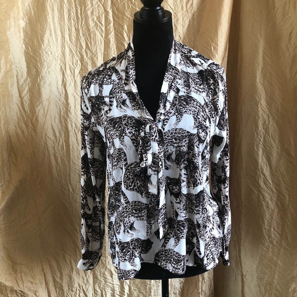 H & M Ocelot, Jaguar, cheetah, cat shirt blouse